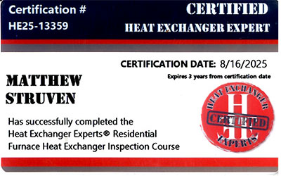 Matthew Struven certification card